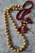 Goldplated Wax Carved Necklace